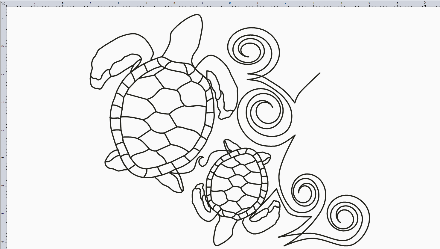 Oh Sew Kute — Sea Turtle Longarm Quilting Digital Pantograph